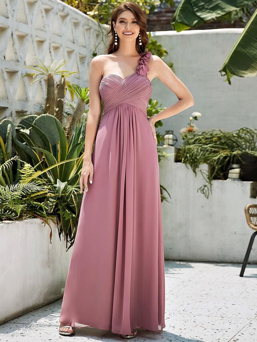 ey9768od purple pink chiffon long evening gown with floral detail eternally yours
