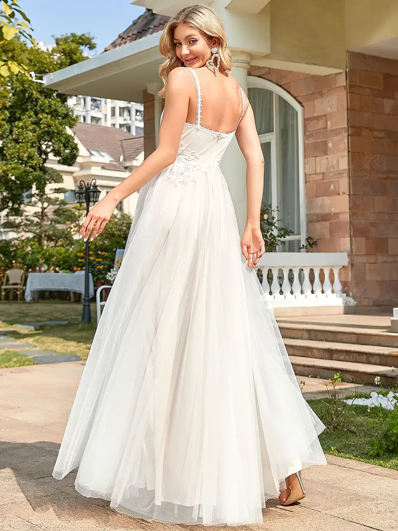 ey0124aiv tulle ivory a line wedding gown with embroidery on the bodice eternally yours ey0124aiv tulle ivory a line wedding gown with embroidery on the bodice eternally yours