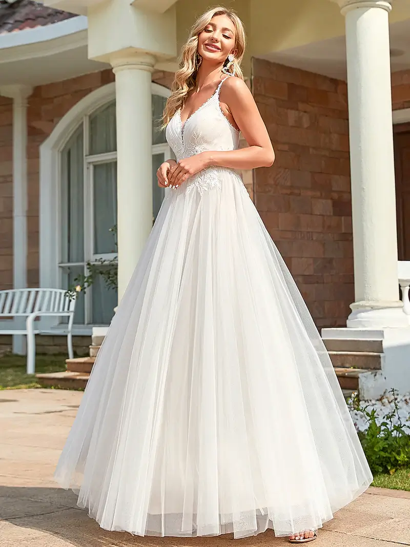 ey0124aiv tulle ivory a line wedding gown with embroidery on the bodice eternally yours ey0124aiv tulle ivory a line wedding gown with embroidery on the bodice eternally yours