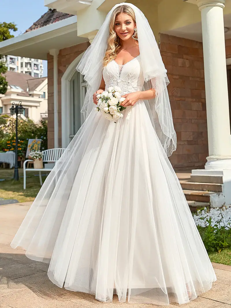 ey0124aiv tulle ivory a line wedding gown with embroidery on the bodice eternally yours ey0124aiv tulle ivory a line wedding gown with embroidery on the bodice eternally yours