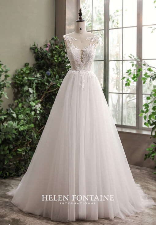 ey4232-hf a-line lace and tulle helen fontaine wedding gown eternally yours ey4232-hf a-line lace and tulle helen fontaine wedding gown eternally yours