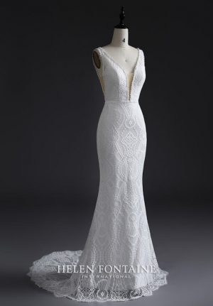 ey4262-hf classic lace fitted helen fontaine wedding gown eternally your