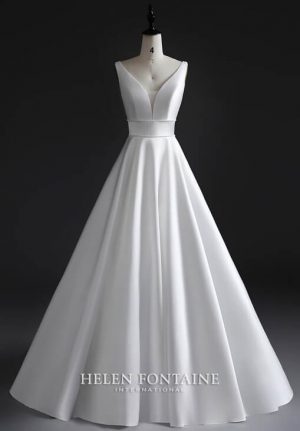 ey4264-hf classic a-line satin helen fontaine wedding gown eternally yours