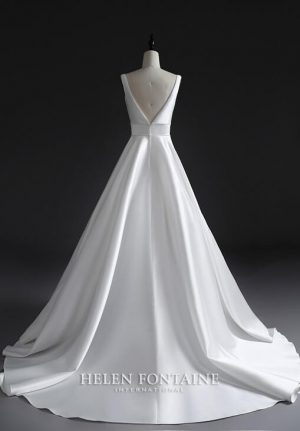 ey4264-hf classic a-line satin helen fontaine wedding gown eternally yours