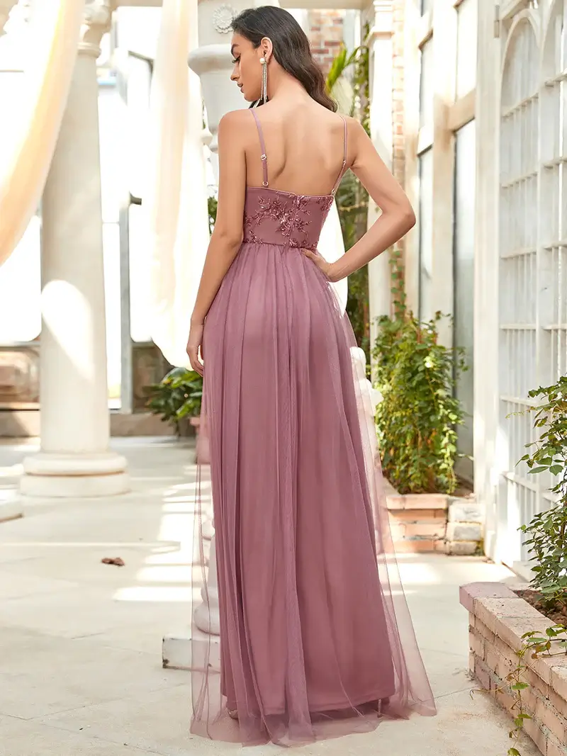 ey50062 pink purple orchid tulle evening gown with sequins bodice and spaghetti straps eternally yours ey50062 pink purple orchid tulle evening gown with sequins bodice and spaghetti straps eternally yours