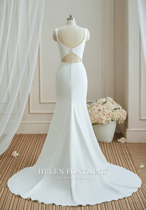 ey4466hf helen Fontaine mermaind wedding gown with ruched bodice eternally yours