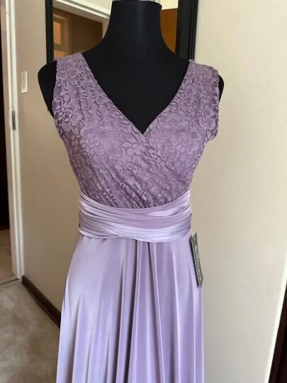 infinity mauve sleeveless amber rose long evening gown eternally yours