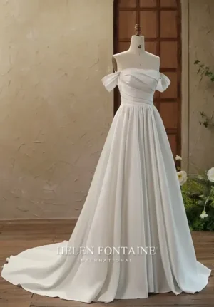 ey4194 helen fontaine wedding gown with pleated bodice eternally yours